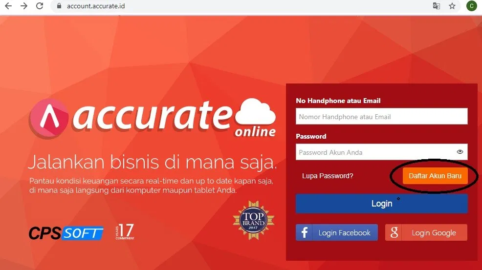 Daftar Akun Accurate Online 1