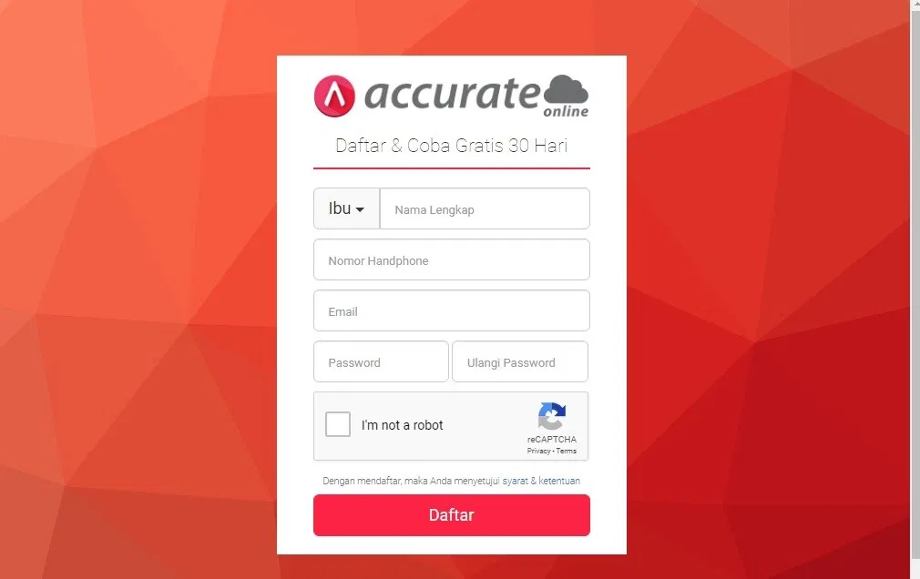 Daftar Akun Accurate Online 2