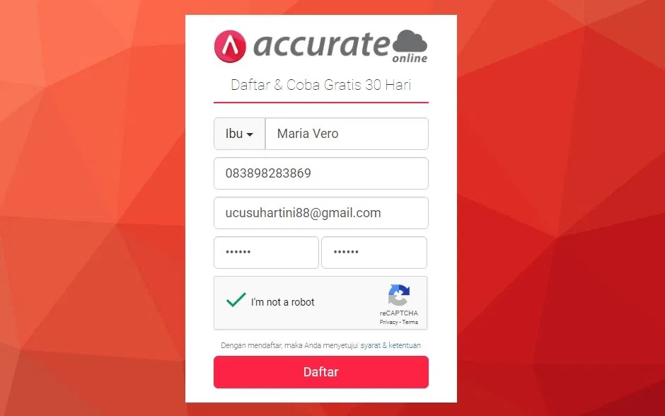 Daftar Akun Accurate Online 3