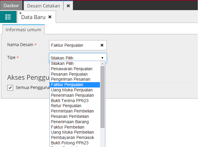 Cara Membuat Desain Cetakan Accurate Online 2