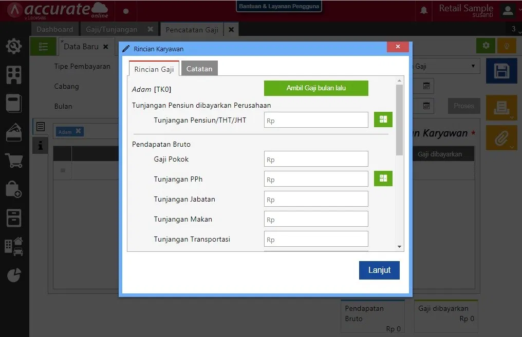 Cara Membuat Gaji Tunjangan di Accurate Online 5