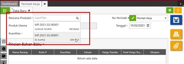 Cara Buat Perintah Kerja 1